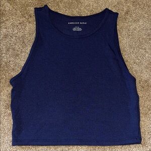 American Eagle Outfitters Dark Blue Crop Top